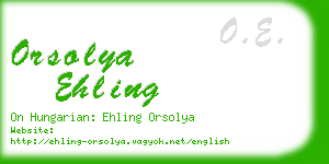 orsolya ehling business card